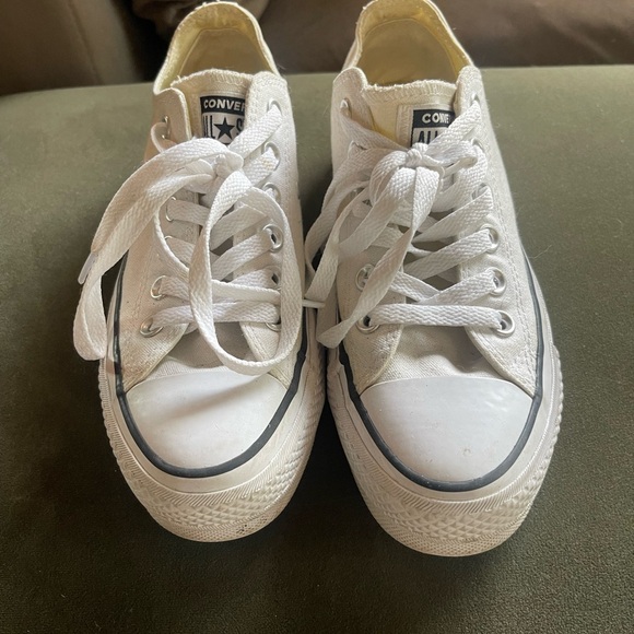 Converse All Star White Lace-Up Sneakers - Picture 1 of 3